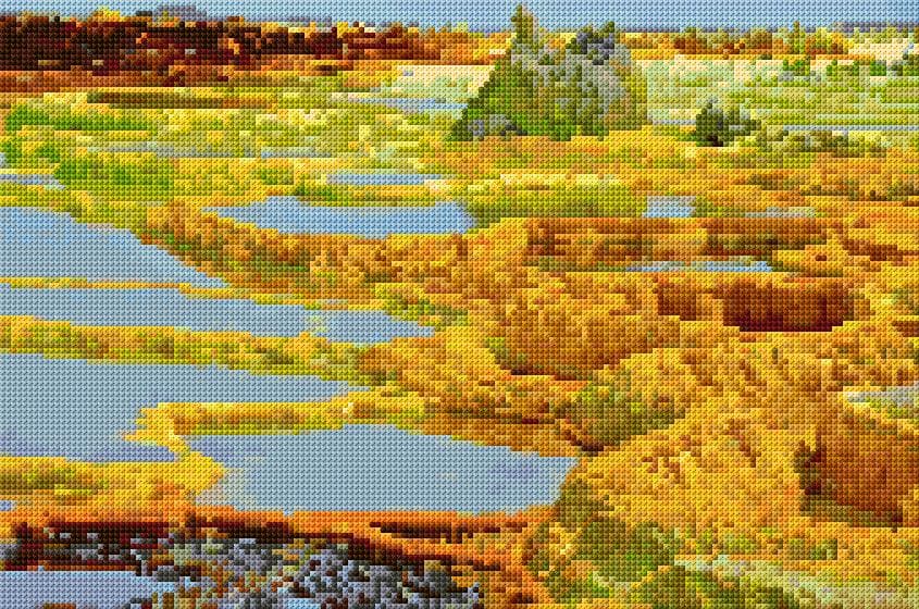 Dallol Volcano free cross-stitch pattern