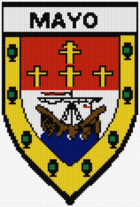 Ireland Mayo Flag free cross-stitch pattern