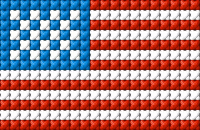 US Flag free cross-stitch pattern