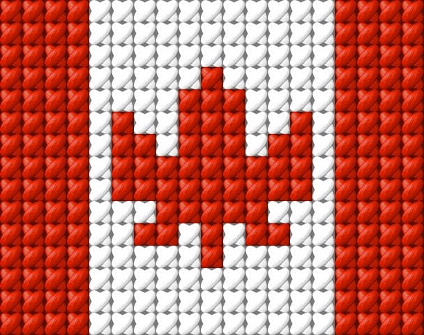 Canadian Flag free cross-stitch pattern