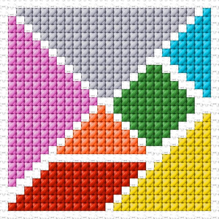 Tangram free cross-stitch pattern