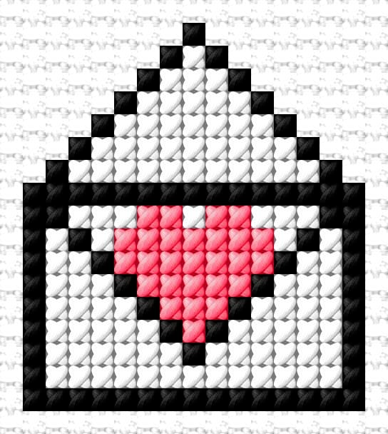 Envelope free cross-stitch pattern