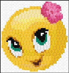 Smiley free cross-stitch pattern