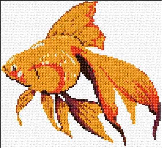 Golden Fish free cross-stitch pattern