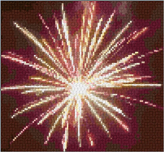 Firework free cross-stitch pattern