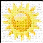 Sun free cross-stitch pattern