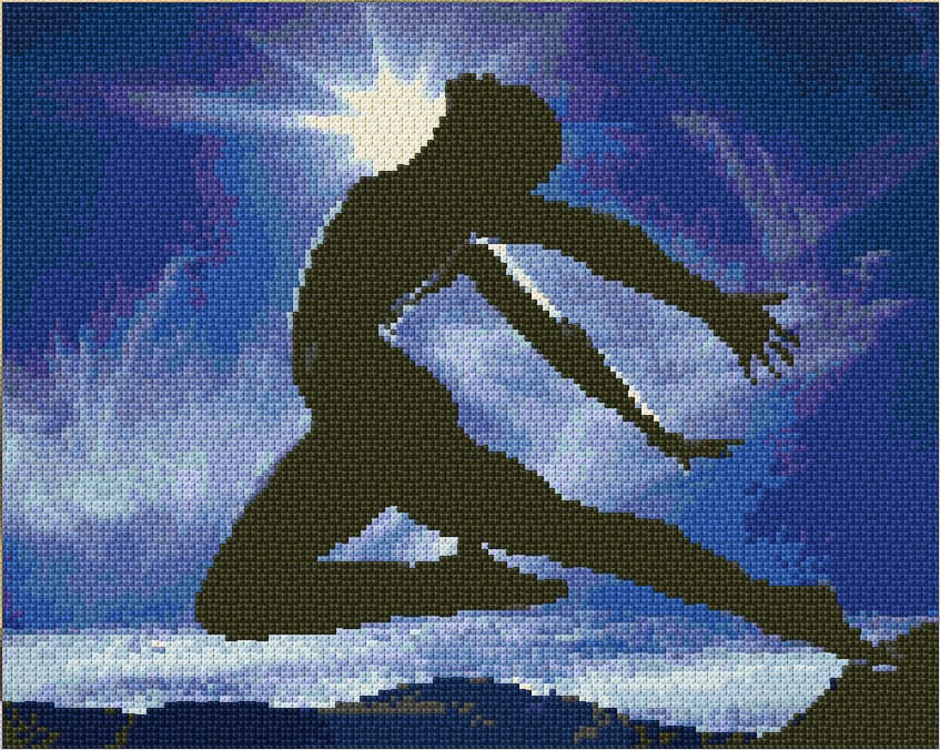 Pleading free cross-stitch pattern