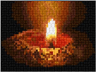 Candle free cross-stitch pattern