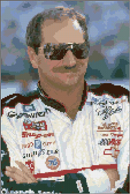 Dale Earnhardt free cross-stitch pattern