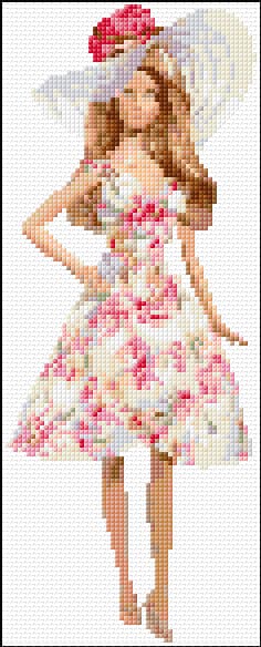 Barbie free cross-stitch pattern