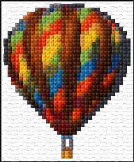 Hot Air Balloon free cross-stitch pattern