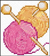 Knitting free cross-stitch pattern