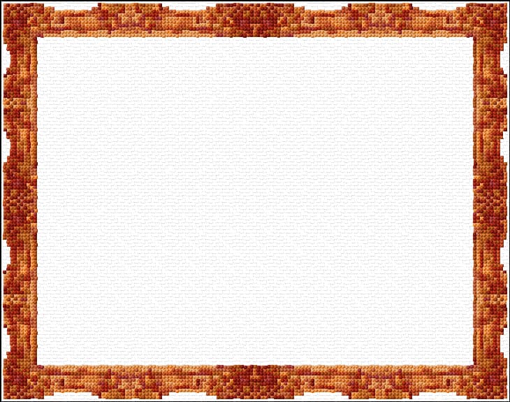 Wooden Frame free cross-stitch pattern