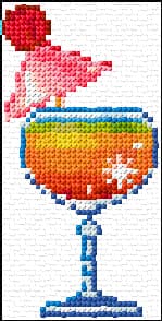 Glass free cross-stitch pattern