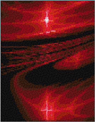 Reflection free cross-stitch pattern