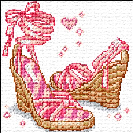 Shoes free cross-stitch pattern
