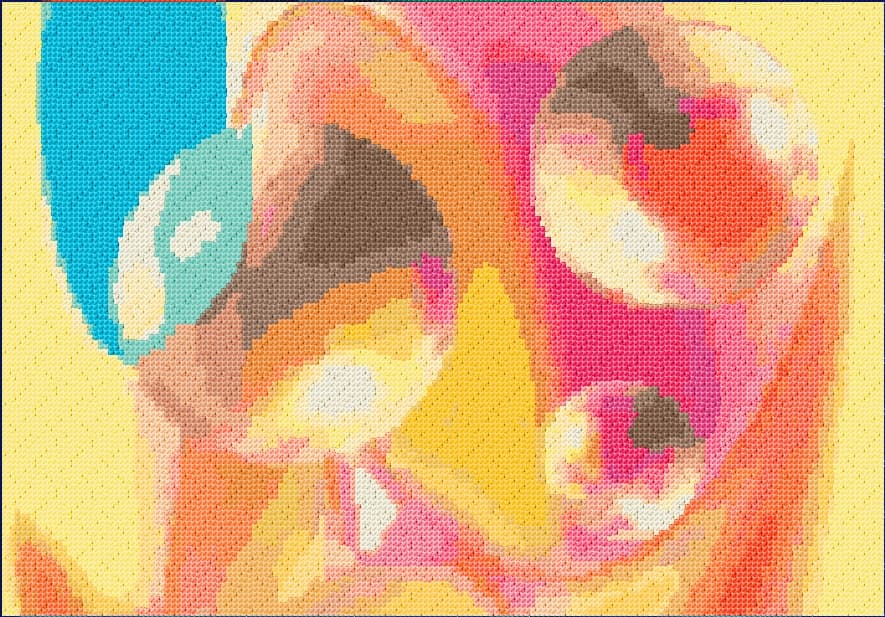 Abstract free cross-stitch pattern