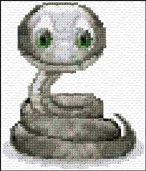 Snake free cross-stitch pattern