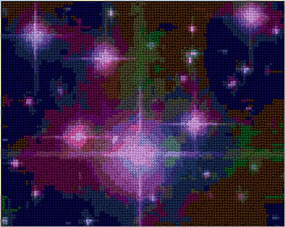 Stars free cross-stitch pattern