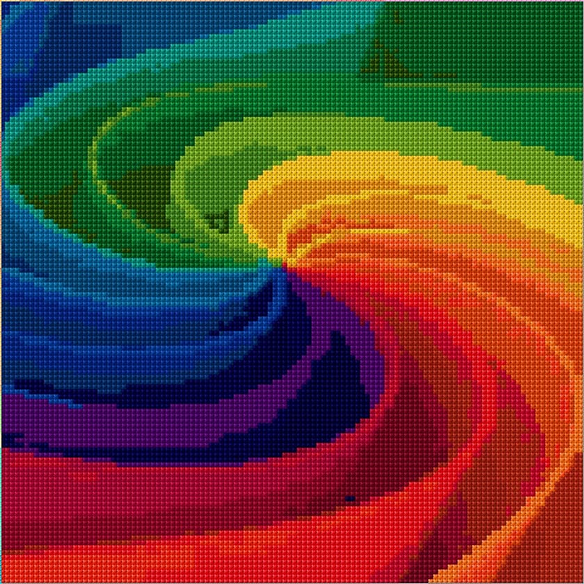 Motion free cross-stitch pattern