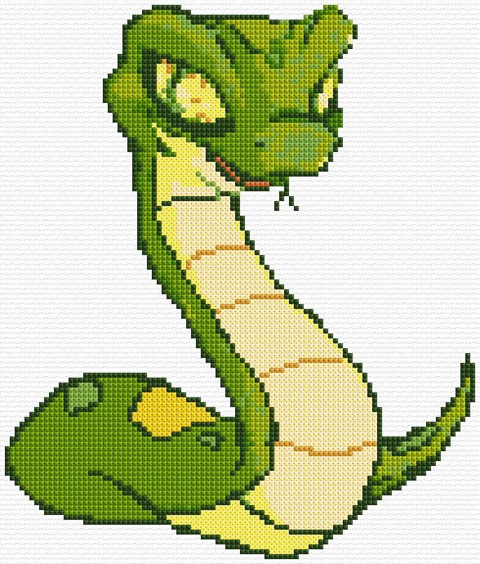 Snake free cross-stitch pattern
