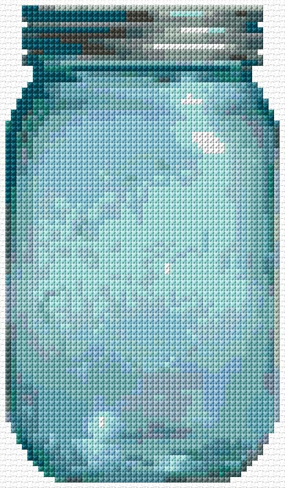 Mason Jar free cross-stitch pattern