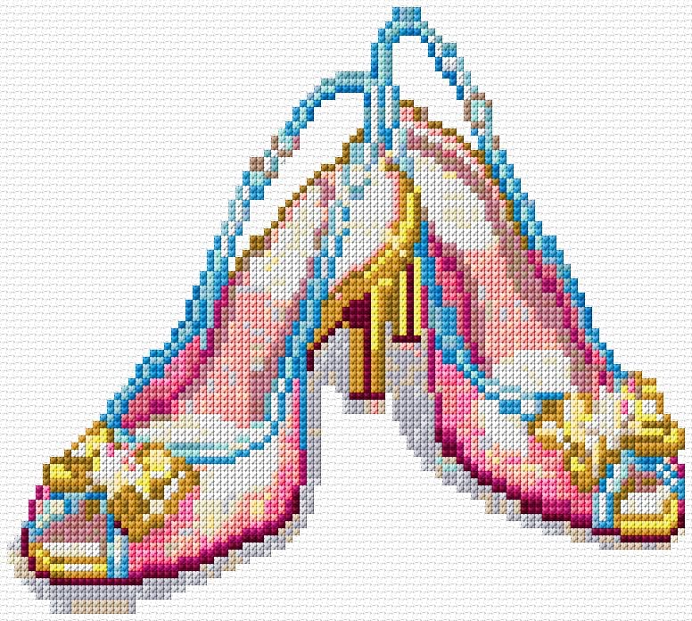 Shoes free cross-stitch pattern