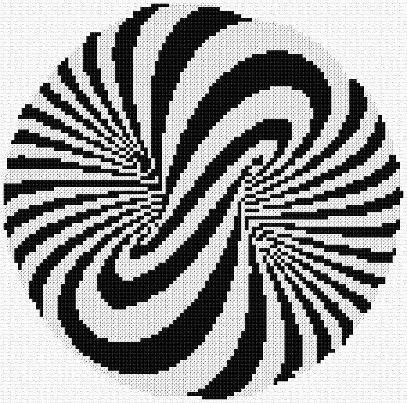 Abstract free cross-stitch pattern