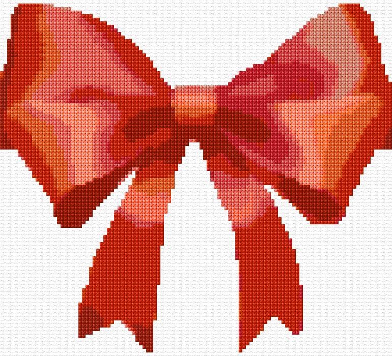 Ribbon free cross-stitch pattern