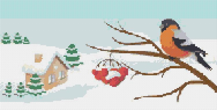 Winter free cross-stitch pattern