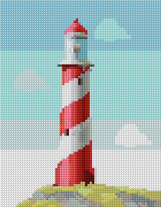 Lighthouse free cross-stitch pattern