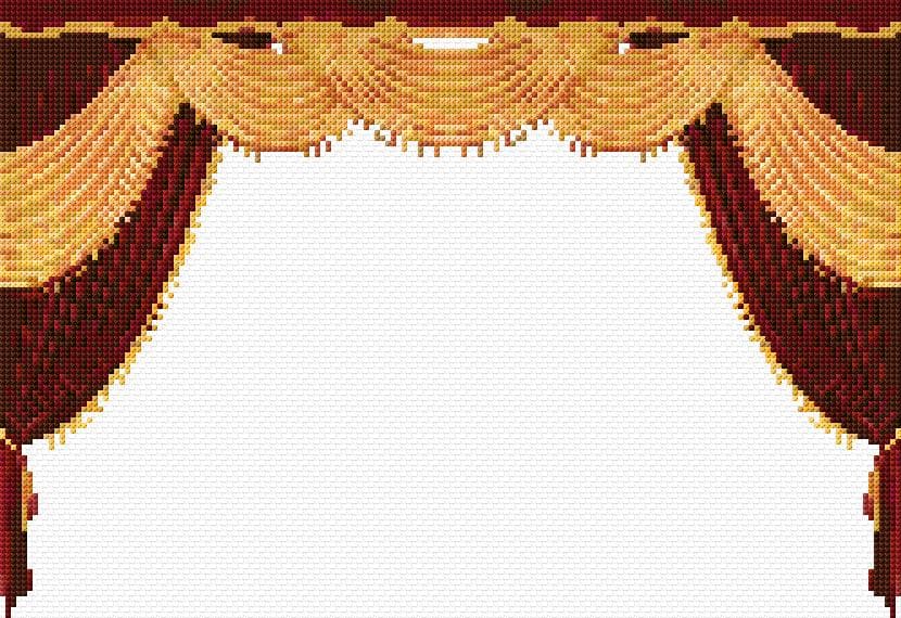 Drape free cross-stitch pattern