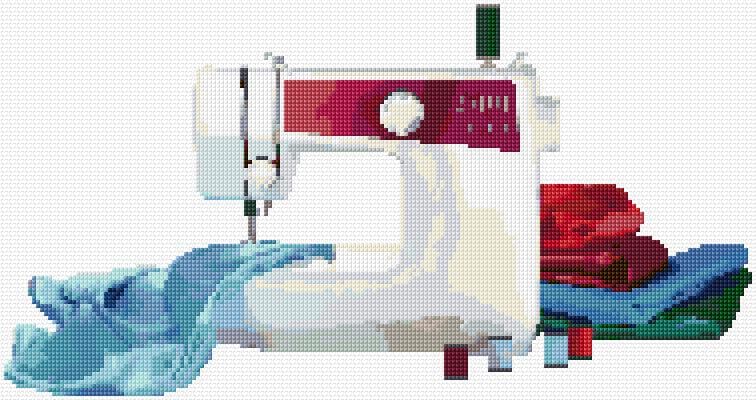 Sewing Machine free cross-stitch pattern