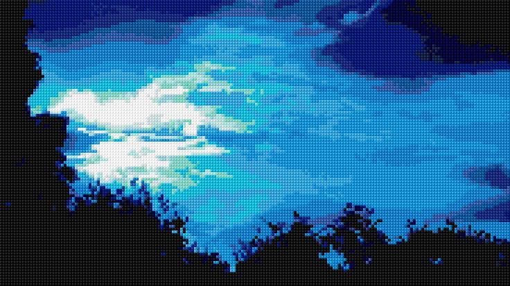Night free cross-stitch pattern