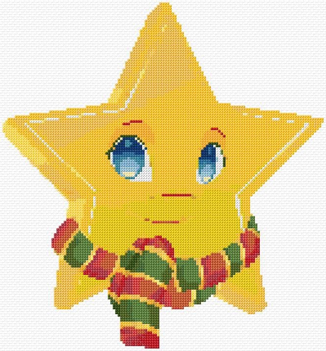 Star free cross-stitch pattern