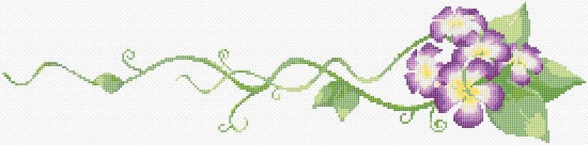 Flowers free cross-stitch pattern