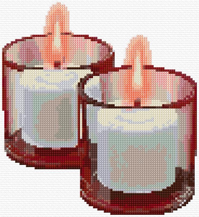 Candles free cross-stitch pattern
