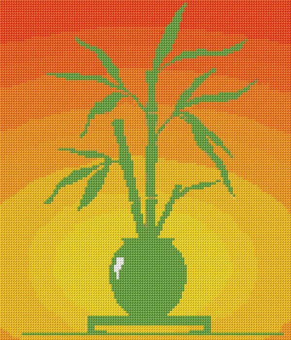 Bamboo free cross-stitch pattern