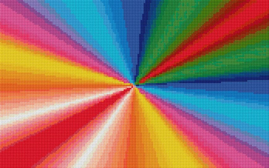 Rainbow Colors free cross-stitch pattern