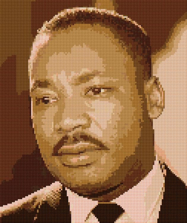 Martin Luther King free cross-stitch pattern