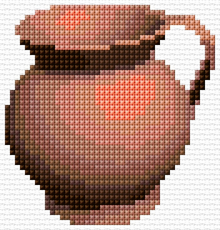 Jug free cross-stitch pattern