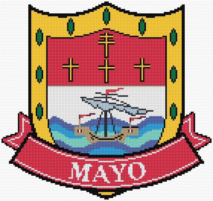 Mayo Crest free cross-stitch pattern