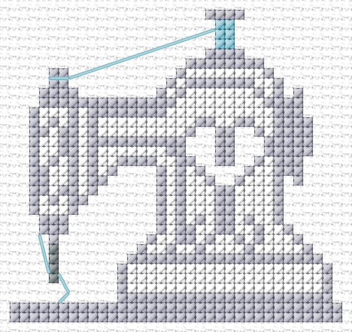Sewing Machine free cross-stitch pattern