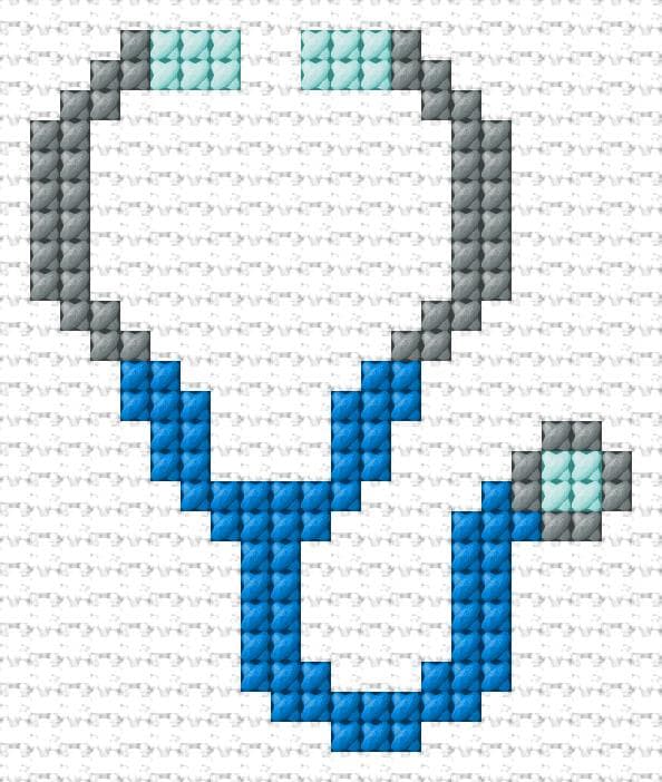 Stethoscope free cross-stitch pattern