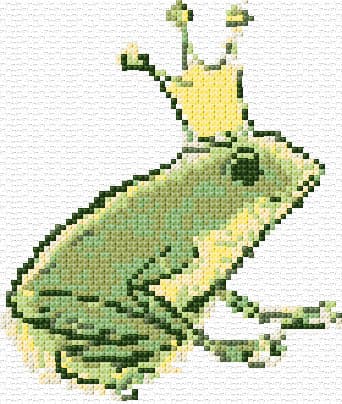 Frog free cross-stitch pattern