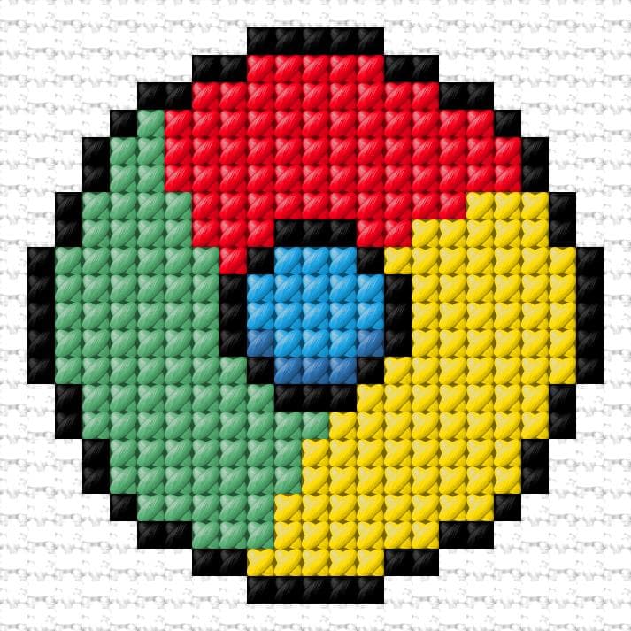 Google Logo free cross-stitch pattern