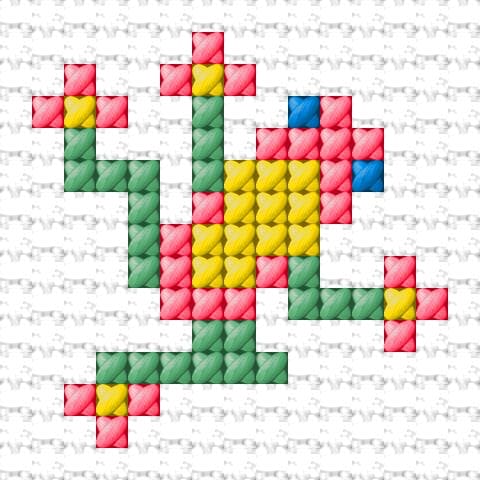 Frog free cross-stitch pattern