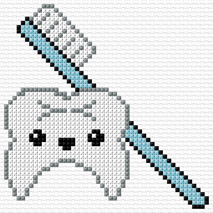 Toothbrush free cross-stitch pattern