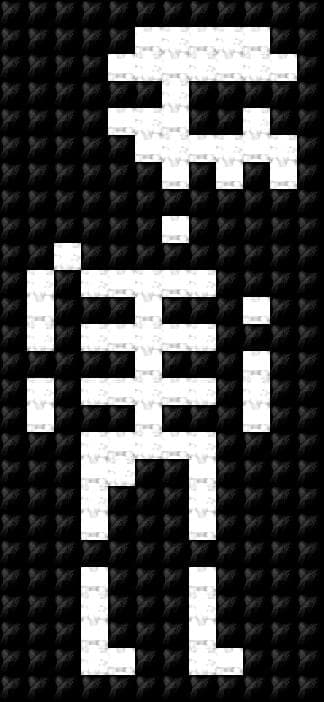 Skeleton free cross-stitch pattern