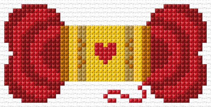 Skein of Yarn free cross-stitch pattern